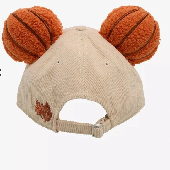 Disney Cream Corduroy Cap with Orange 3D Pumpkin Ears - Picture 3 of 3
